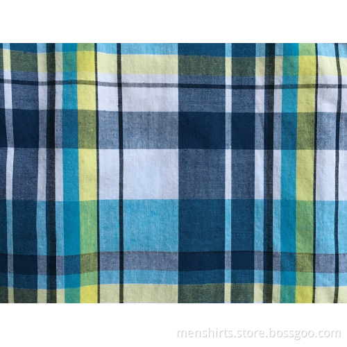 Man Short Sleeve Plaid Shirt